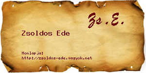 Zsoldos Ede névjegykártya